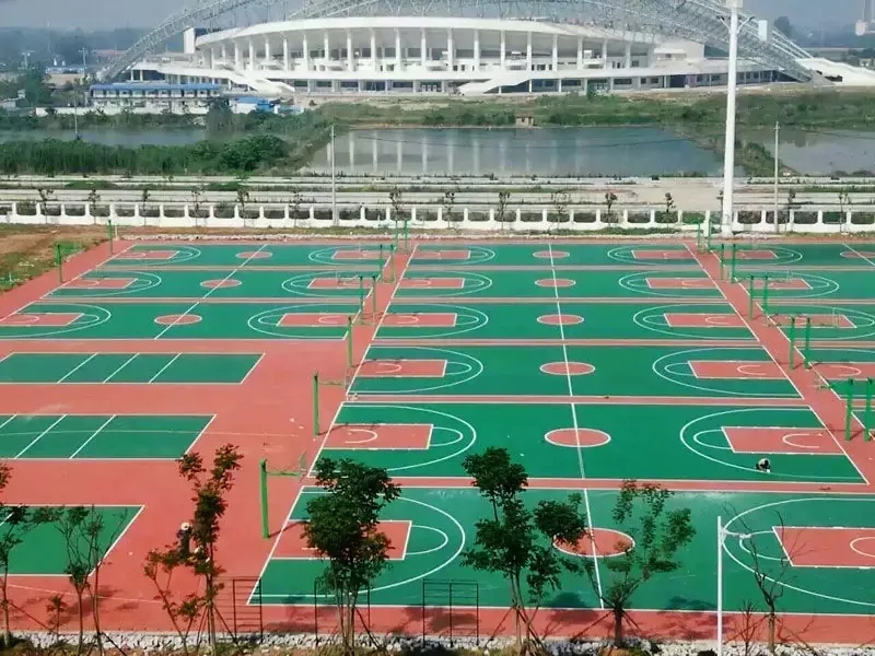 杭州职业学校硅pu篮球场工程