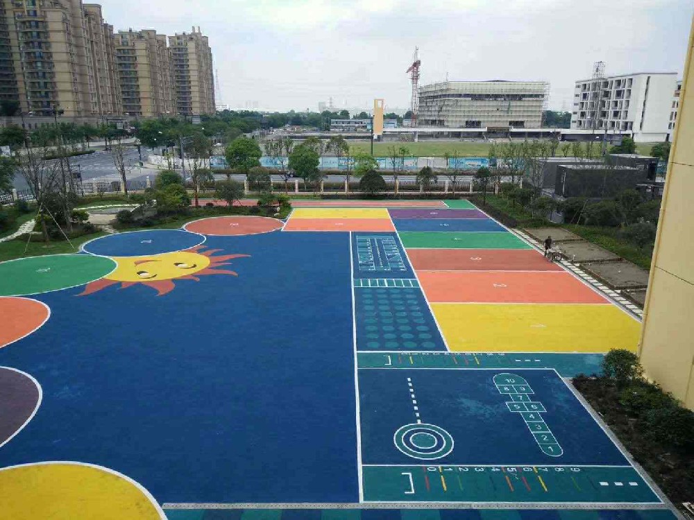 苏州幼儿园水性塑胶地面