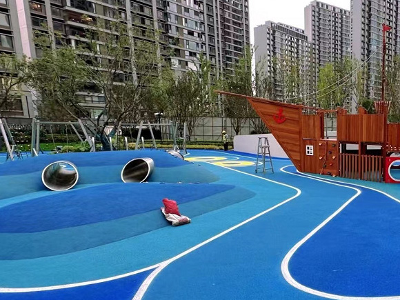 苏州某小区塑胶地面